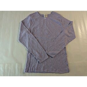 Frederick's Lavender Knit Long Sleeve Sleep Shirt X-Large Bow Accent